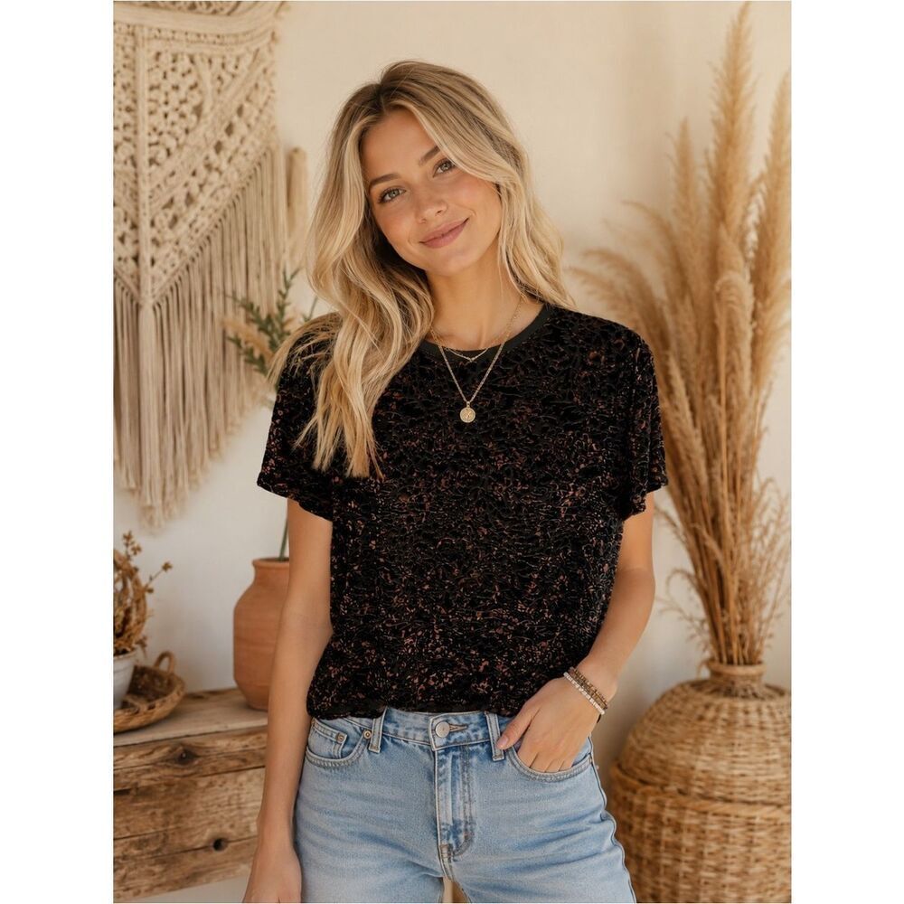 Free People Elegant Black Women's Top